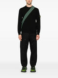 Stone Island embossed-stitch logo-patch sweater