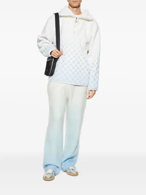 Casablanca logo-embroidered fleece jacket