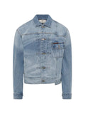 Feng Chen Wang x Lee light-wash panelled denim jacket