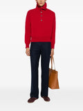 AMI Paris Ami de Coeur button-neck sweater