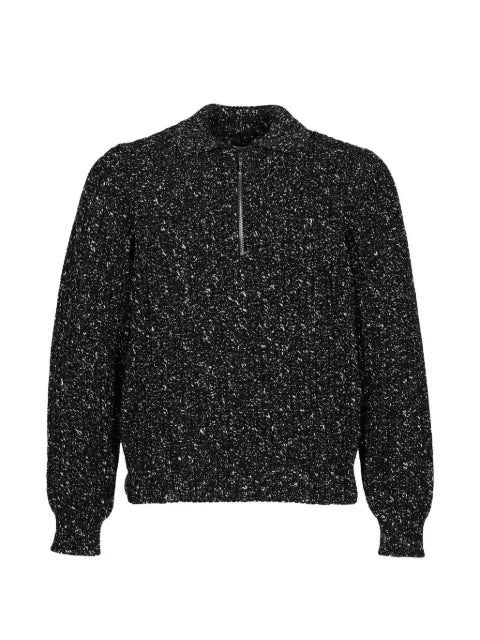 Ernest W. Baker tweed half-zip sweater