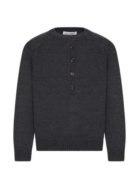 OUR LEGACY Shore Henley raglan-sleeve sweater