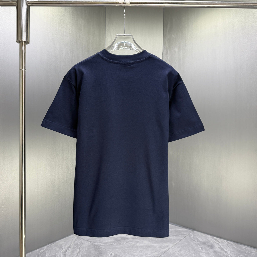 Moncler Double Badge T-Shirt Navy
