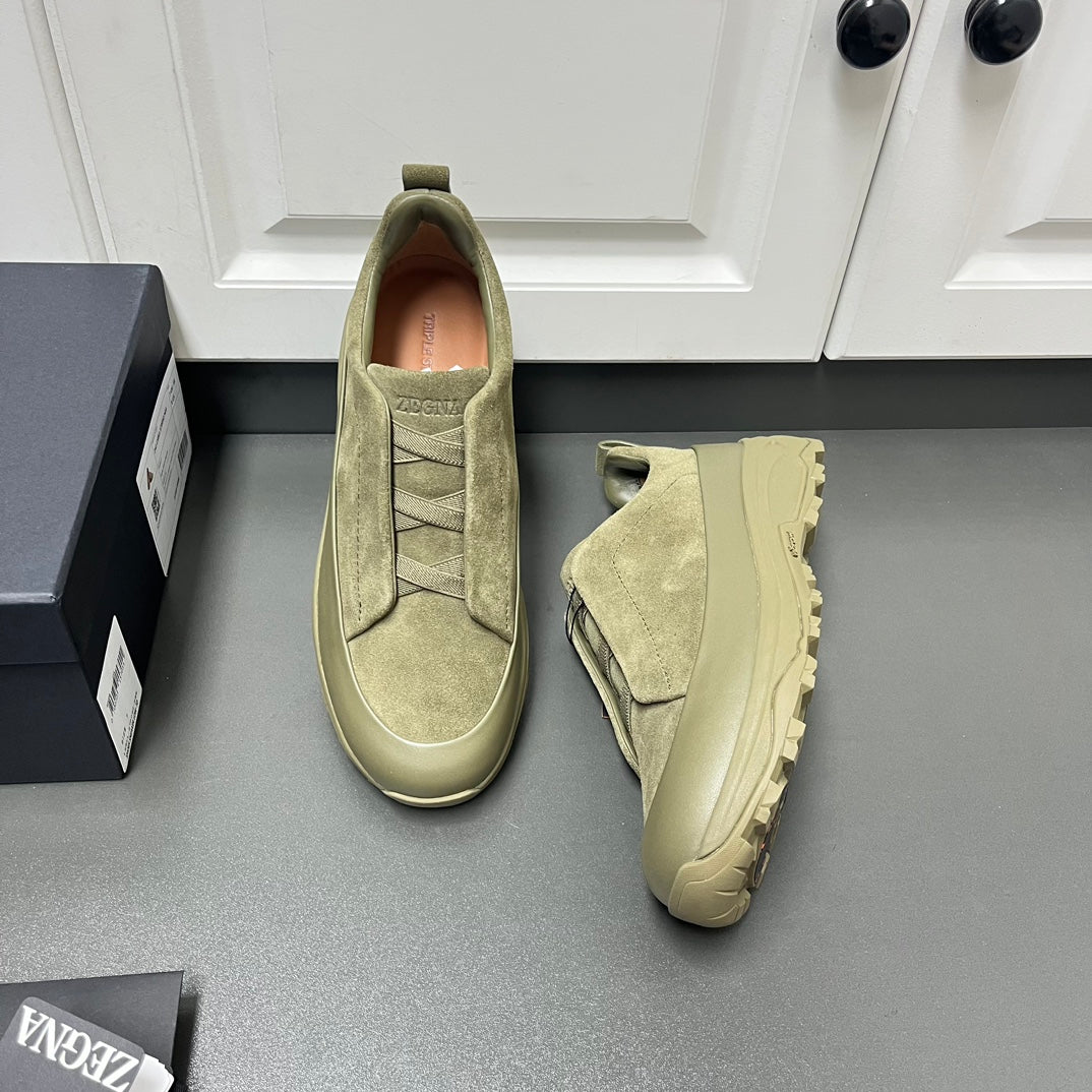 Zegna Triple Stitch™ Monte Suede Loafers – 2024 Collection