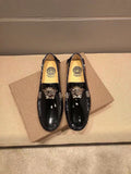 Versace Men's Black Patent Leather Medusa-Style Loafers