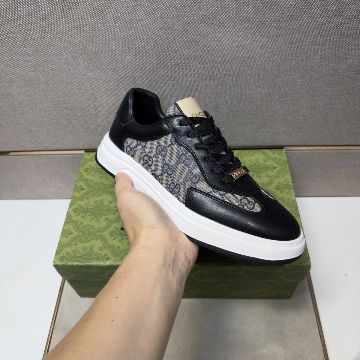 Gucci Men's Patterned-Panel Sneakers