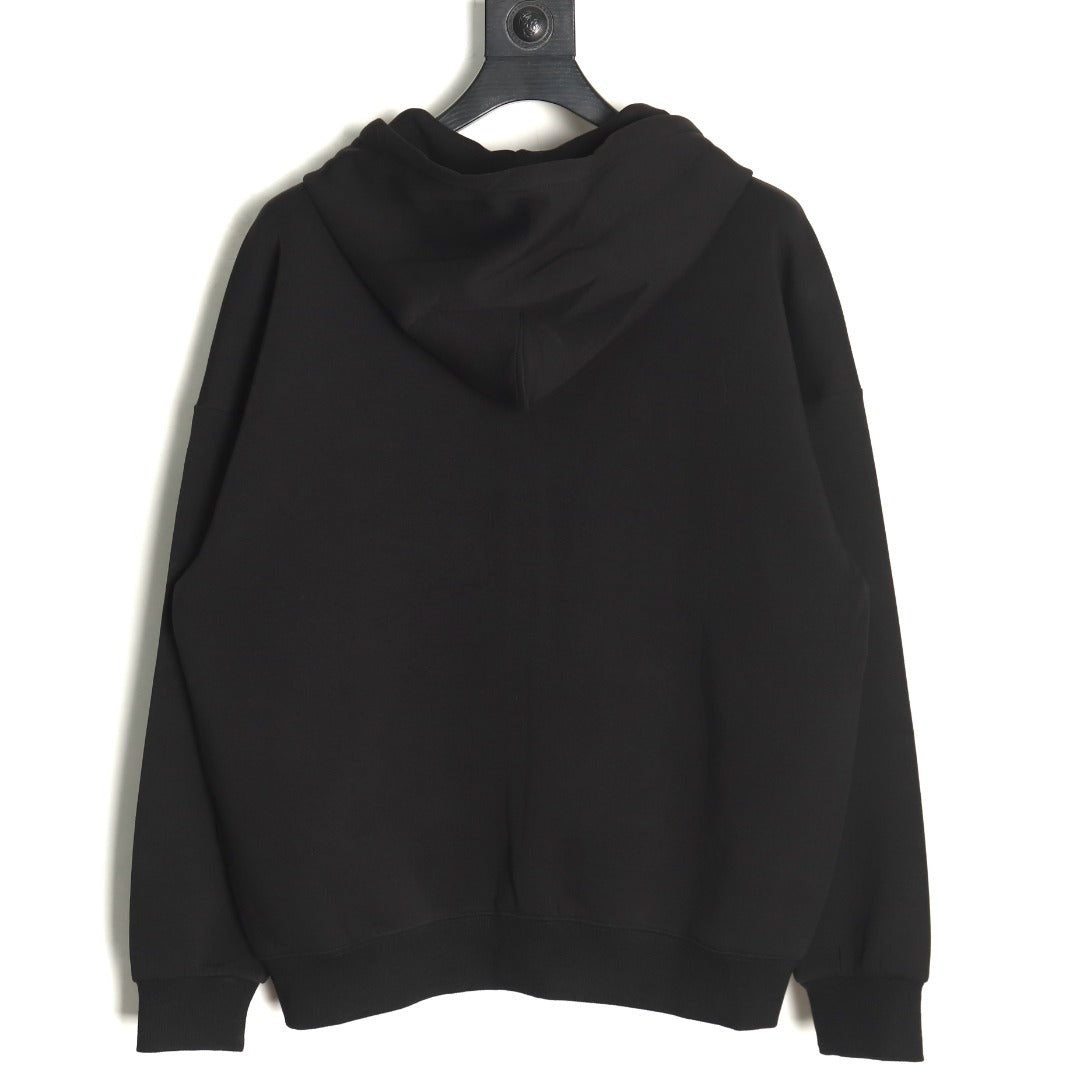 Gucci Small-Logo Full-Zip Hoodie - Black